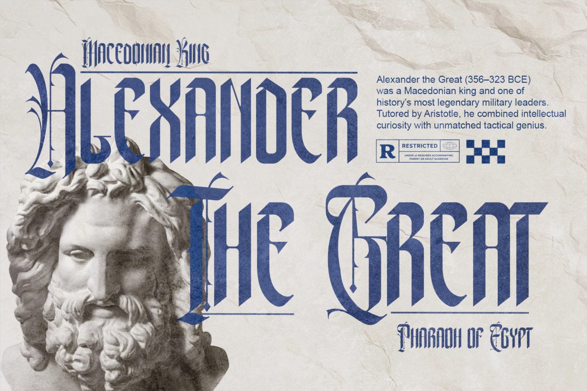 Xerathos Gothic Blackletter Medieval Font - Image 7