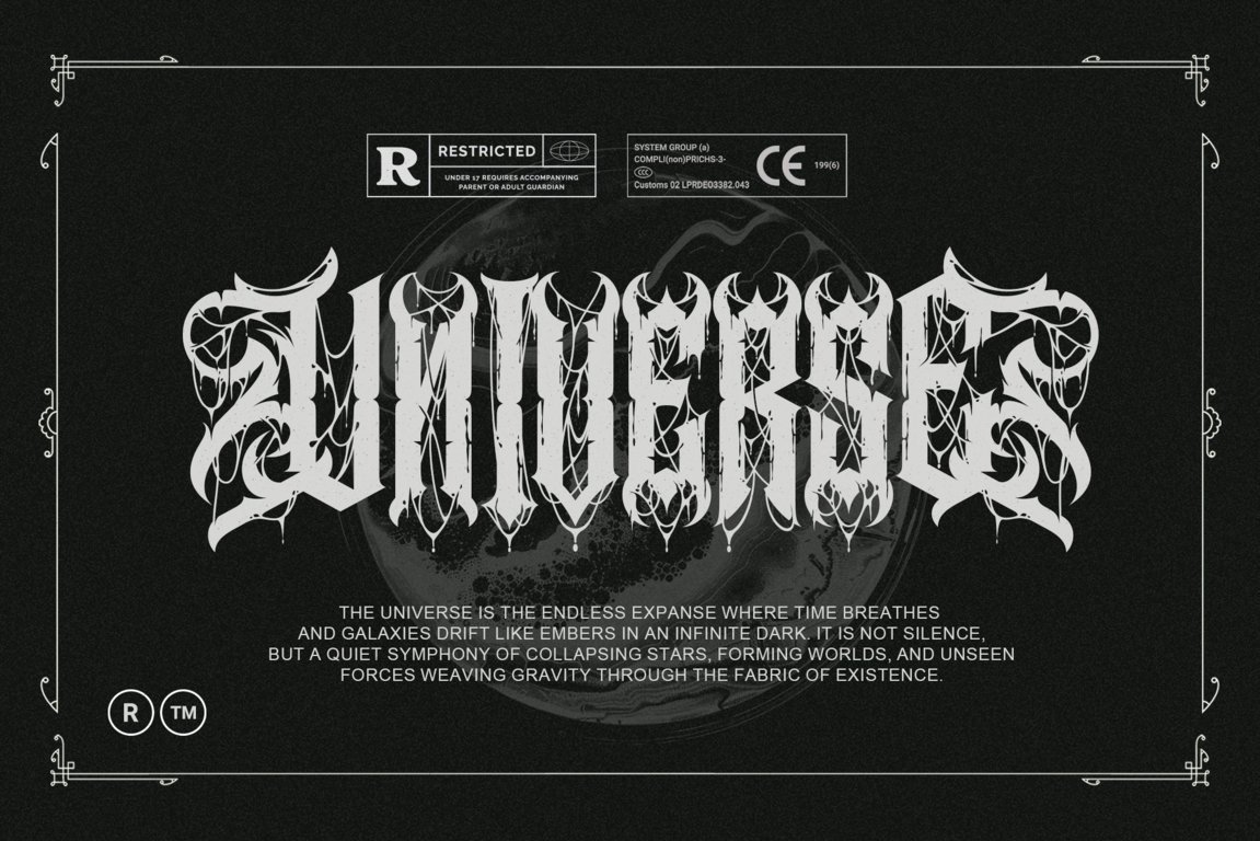 Noctyrr Heavy Metal Gothic Font - Image 8