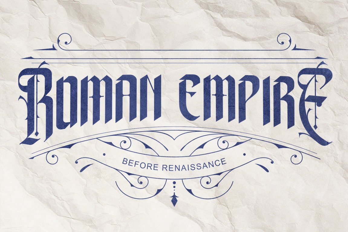 Xerathos Gothic Blackletter Medieval Font - Image 9